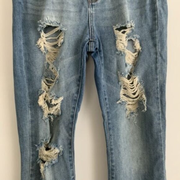 Judy Blue Boyfriend Fit Jeans Destroyed Leg 29 - Picture 8 of 11